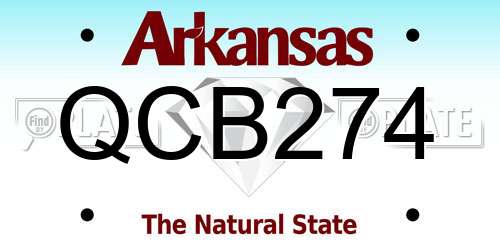 QCB274 Arkansas License Plate