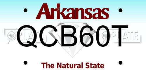 QCB60T Arkansas License Plate
