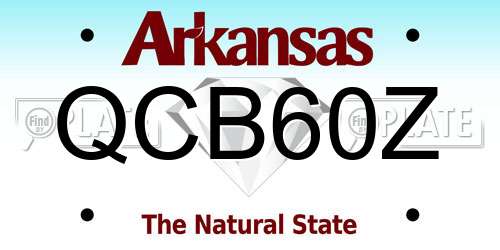 QCB60Z Arkansas License Plate
