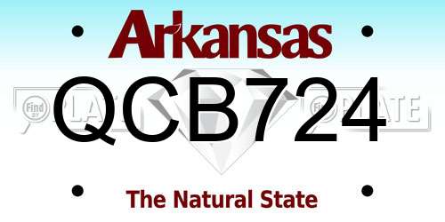 QCB724 Arkansas License Plate
