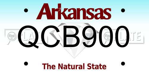 QCB900 Arkansas License Plate