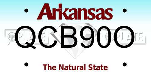 QCB90O Arkansas License Plate