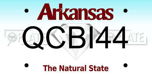 QCBI44 Arkansas License Plate