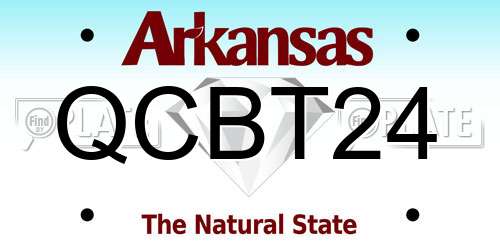 QCBT24 Arkansas License Plate