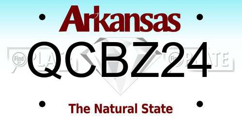 QCBZ24 Arkansas License Plate