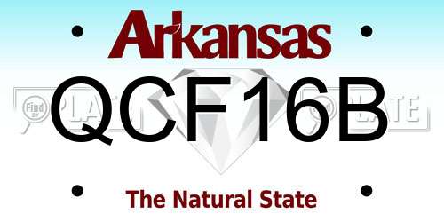 QCF16B Arkansas License Plate