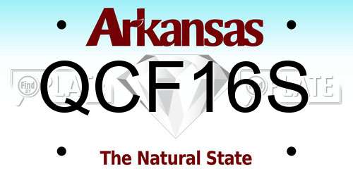 QCF16S Arkansas License Plate
