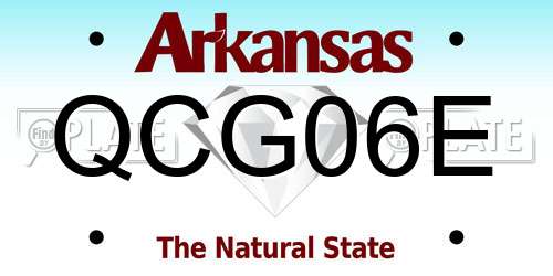 QCG06E Arkansas License Plate