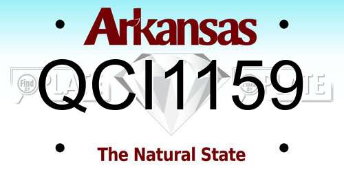 QCI1159 Arkansas License Plate