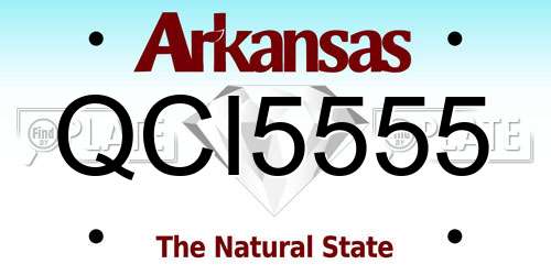 QCI5555 Arkansas License Plate