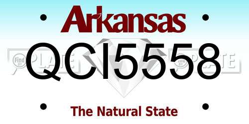 QCI5558 Arkansas License Plate