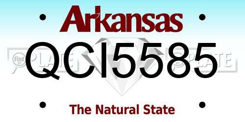 QCI5585 Arkansas License Plate