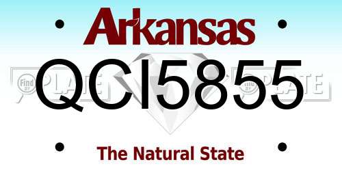 QCI5855 Arkansas License Plate