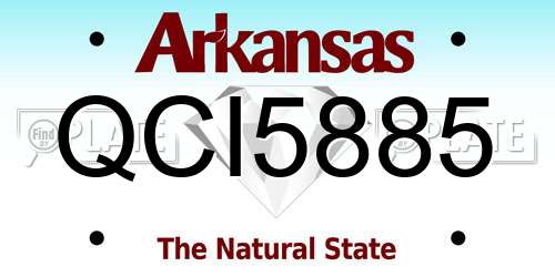 QCI5885 Arkansas License Plate