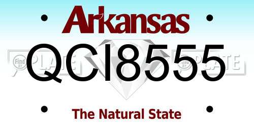 QCI8555 Arkansas License Plate