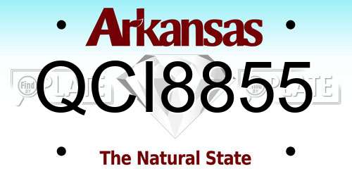 QCI8855 Arkansas License Plate