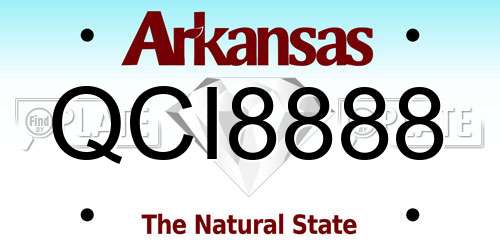 QCI8888 Arkansas License Plate