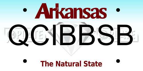 QCIBBSB Arkansas License Plate