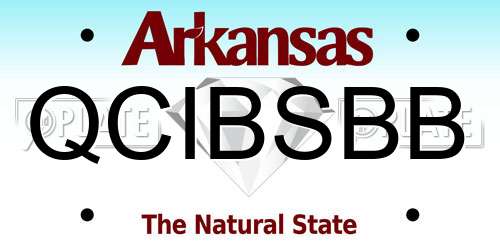 QCIBSBB Arkansas License Plate