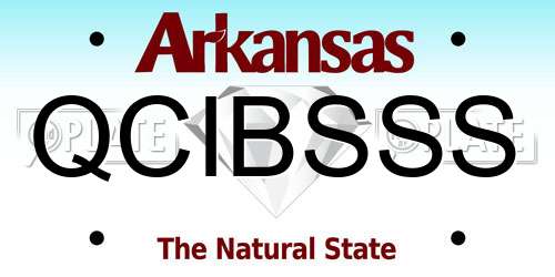 QCIBSSS Arkansas License Plate