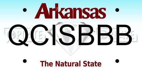 QCISBBB Arkansas License Plate