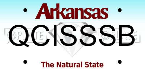 QCISSSB Arkansas License Plate