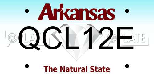 QCL12E Arkansas License Plate
