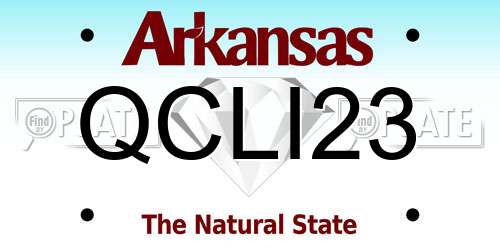 QCLI23 Arkansas License Plate