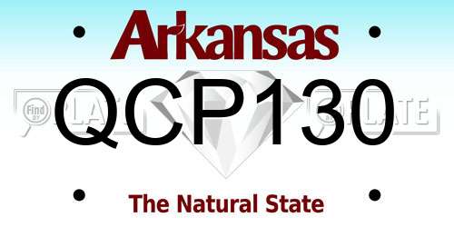 QCP130 Arkansas License Plate