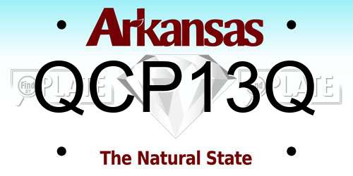 QCP13Q Arkansas License Plate