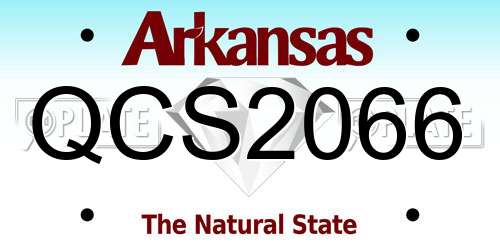 QCS2066 Arkansas License Plate