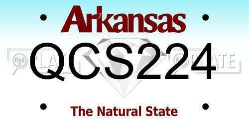 QCS224 Arkansas License Plate