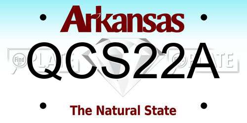 QCS22A Arkansas License Plate