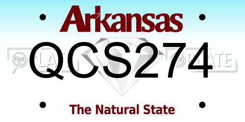 QCS274 Arkansas License Plate