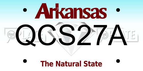 QCS27A Arkansas License Plate