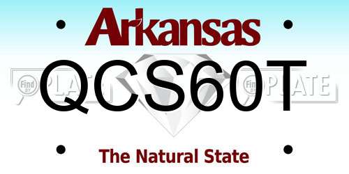 QCS60T Arkansas License Plate