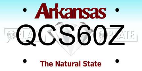 QCS60Z Arkansas License Plate