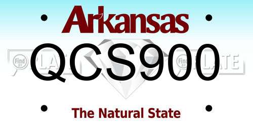 QCS900 Arkansas License Plate