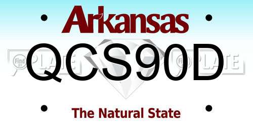 QCS90D Arkansas License Plate