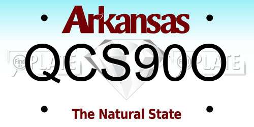 QCS90O Arkansas License Plate