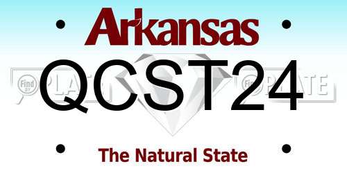 QCST24 Arkansas License Plate
