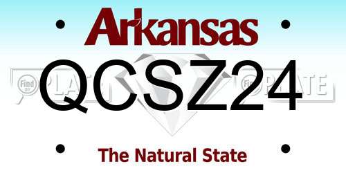 QCSZ24 Arkansas License Plate