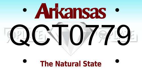 QCT0779 Arkansas License Plate