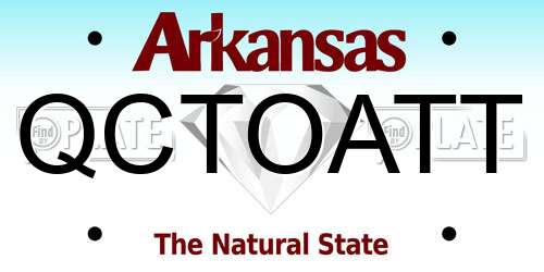 QCTOATT Arkansas License Plate
