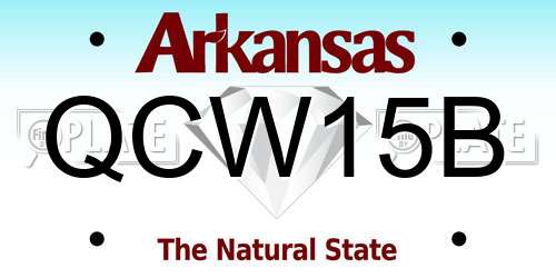 QCW15B Arkansas License Plate