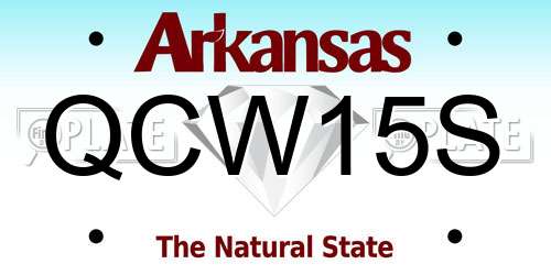 QCW15S Arkansas License Plate