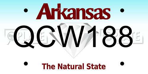 QCW188 Arkansas License Plate