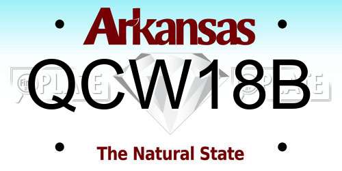 QCW18B Arkansas License Plate
