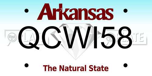 QCWI58 Arkansas License Plate