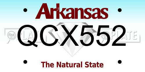 QCX552 Arkansas License Plate